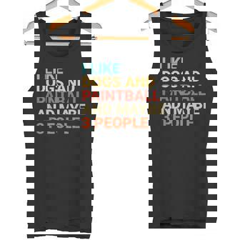 Retro I Like Dogs And Paintball Lover Tank Top | Mazezy