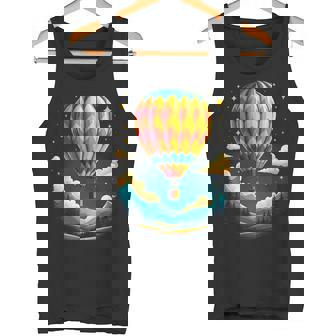 Retro Flying Balloons Hot Air Balloon Tank Top | Mazezy