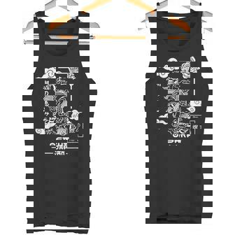 Retro Japanese Style Koi Fish Basic Vintage Classic Tank Top | Mazezy