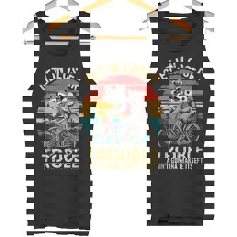 Retro Get In Loser Trouble Ain't Gonna Make Itself Racoon Tank Top Tank Top | Mazezy