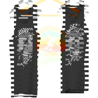 Retro Sunset Sandboarder Expert Summer Sandboarding Tank Top Tank Top | Mazezy