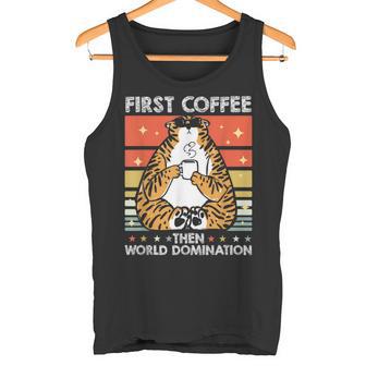 Retro Tigre Gafas Deol De Café -Iberianointage Tigre Camiseta sin mangas - Regaloses