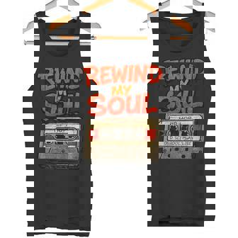 Rewind My Soul 80s 90s Hip Hop Cassette Vintage Graphic Tank Top | Mazezy