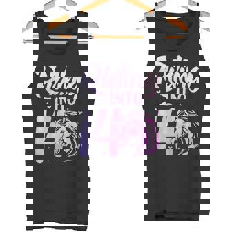 Riding Into 14 Rodeo Western Horse Lover 14th Birthday Tank Top | Mazezy