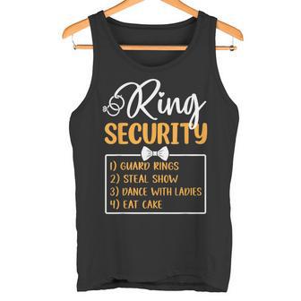 Ring Security Ring Bearer Wedding Day Groom Party Tank Top | Mazezy