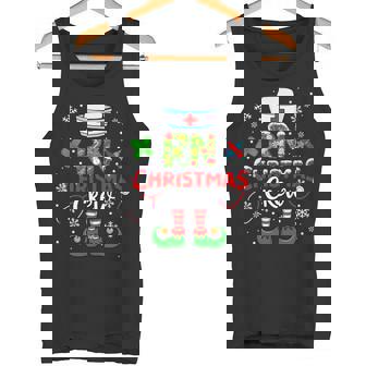RN Christmas Crew Colorful Floral Costume Elf Nurse Job Tank Top | Mazezy