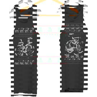 Road Bike Christmas Bicycle Ugly Sweater Cycling Cyclist Tank Top Tank Top | Mazezy