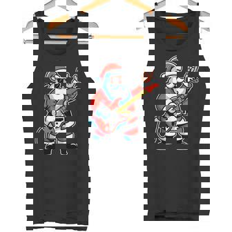 Rock & Roll Christmas Santa Claus Guitar Player Men Boy Kid Tank Top | Mazezy
