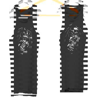 Rock On Skeleton Hand Devil Singer Skull Rock Band Tank Top | Mazezy