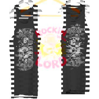 Rockin’ With The Lord Christian Music Lover Tank Top | Mazezy