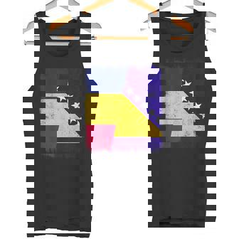 Romania Bosnia And Herzegovina Half Flag Tank Top | Mazezy