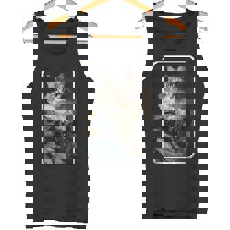 Royal Cat Portrait Renaissance Cat Painting Cat Lover Mama Tank Top | Mazezy