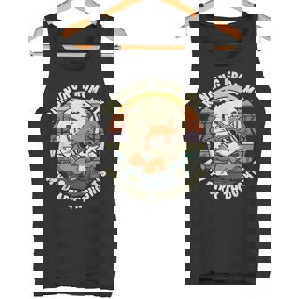 Running From My Dark Thoughts Raccoon Halloween Tank Top | Mazezy