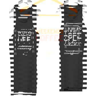 Weekends Coffee Sandboarding Cute Retro Mom Life With Saying Tank Top | Mazezy