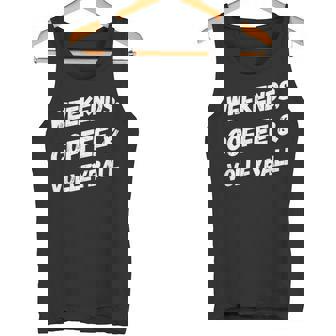 Weekends Coffee Volleyball Summer Vacation Beach Players Tank Top | Mazezy