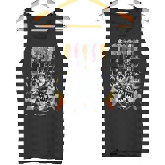 Hiss Cats 子猫 パロディ ロック ロッキン ヴィンテージ レトロ 猫 タンクトップ - Kawaiitshirt