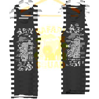 Safari Squad Cartoon Lion Elephant Giraffe Zebra Jungle Team Tank Top Tank Top | Mazezy