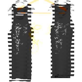 Salamander Lizard Vintage Paint Tank Top Tank Top | Mazezy