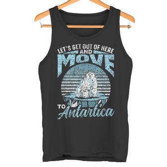 Salgamos De Aquí Yayamos A La Antártida Retro Antártida Camiseta sin mangas - Regaloses