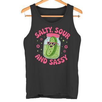 Salty Sour And Sassy Pickle Cute Dill Jar Tee Tank Top | Mazezy