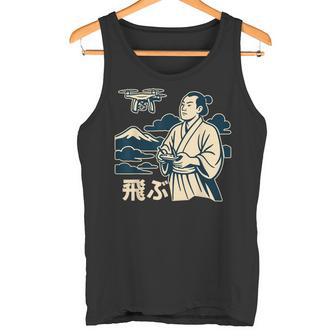 Samurai Flying Drone Japan Lover Tech Drones Tank Top | Mazezy
