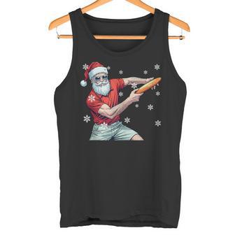 Santa Christmas Disc Golf Vintage Xmas Sport Retro Men Tank Top Tank Top | Mazezy