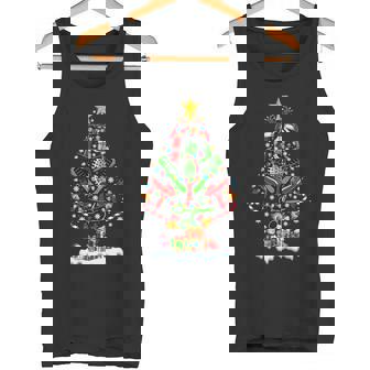 Santa Reindeer Colorful Hair Stylist Equipment Xmas Tree Tank Top | Mazezy
