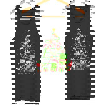 Santa Reindeer Elf Hiking Equipment As Xmas Tree Gnomes Tank Top | Mazezy