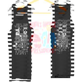 Santa's Favorite President Santa Trump Dance Christmas Tank Top | Mazezy