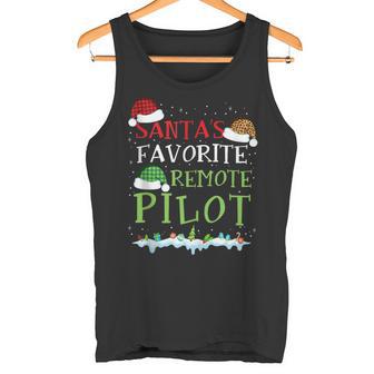 Santa's Favorite Remote Pilot Fun Christmas Drone Pilot Tank Top Tank Top | Mazezy