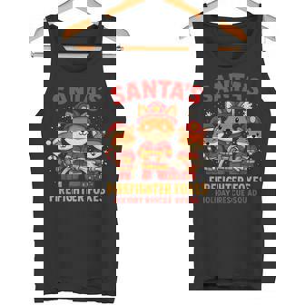 Santa’s Firefighter Foxes Holiday Rescue Squad Tank Top | Mazezy