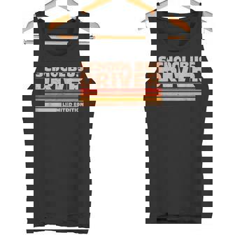 School Bus Driver Retro Sunrise Tank Top | Mazezy