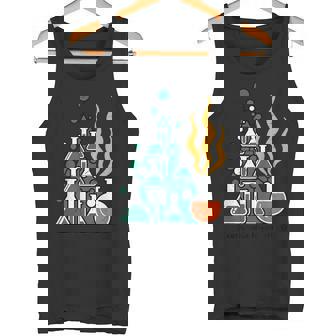 Science Christmas Tree Chemistry Joke Exothermic Night Tank Top | Mazezy