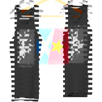 Scotland Vietnam Half Flag Scottish Vietnamese History Tank Top | Mazezy