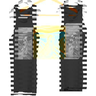 Screaming Ghost Expressionist Art Parody Halloween Meme Tank Top Tank Top | Mazezy