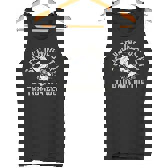Service Industry Trauma Club Server Bartender Skeleton Tank Top | Mazezy