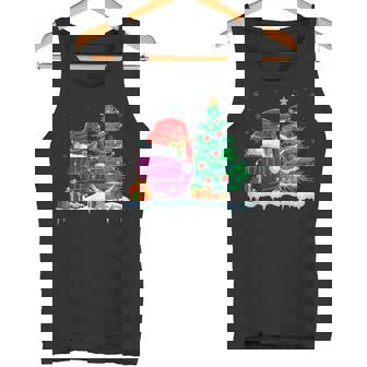 Shallot Lover Christmas Shallot Wearing Santa Hat Xmas Light Tank Top | Mazezy