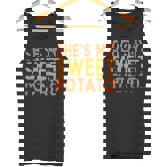 Shes My Sweet Potato I Yam Matching Couple Fall Thanksgiving Tank Top | Mazezy