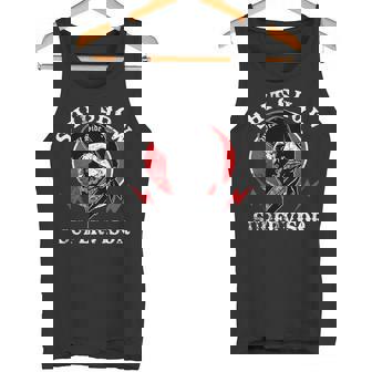 Shit Show Supervisor Cool Boy Skull Sarcastic Work Humor Tank Top - Monsterry