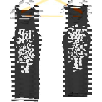 Shut The Fuck Up Skull Hand Retro Vibes Tank Top Tank Top | Mazezy