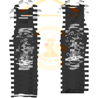 Silly Christmas Reindeer Saying Santa Carrot Festive Tank Top | Mazezy