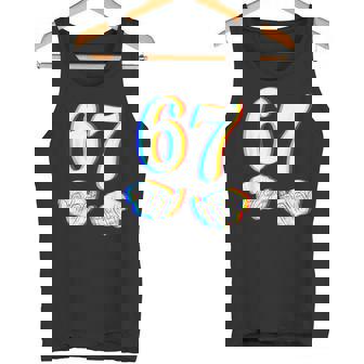 Six Seven 6 7 Meme Techno Rave EDM 6 7 Hands Holiday Tank Top | Mazezy