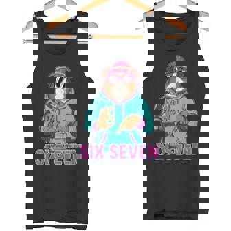 Six Seven Meme Cute Guinea Pig 67 Gen Z Apha Slang Tank Top - Monsterry