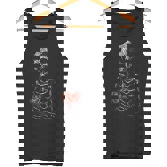 Skeleton Skull Broken Heart Macabre Love Goth Alt Punk Bones Tank Top Tank Top | Mazezy