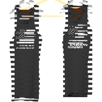 Skimboarding Life USA Flag Patriotic Sports Tank Top Tank Top | Mazezy