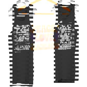 Slackliner 60s 70s Hippie Retro Peace Love Slacklining Tank Top | Mazezy