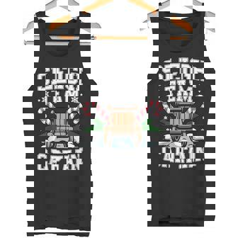 Sleigh Team Captain Christmas Candy Cane Crew Lights Tank Top | Mazezy