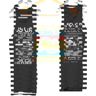 Slot Car Racing Dad Like a Normal Dad Only Cooler RC Cars Tank Top | Mazezy