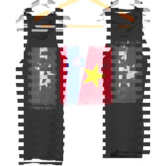 Slovenia Vietnam Half Flag Slovenian Vietnamese History Tank Top | Mazezy