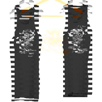 Snowboarding Steampunk Robot Alpine Steam Power Tank Top | Mazezy